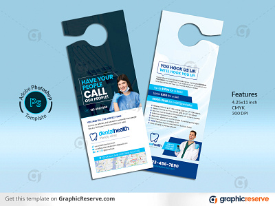 Dental Referral Program Promotional Door Hanger template dentist referral promotion