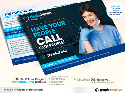 Dental Referral Program Promotional Flyer template medical