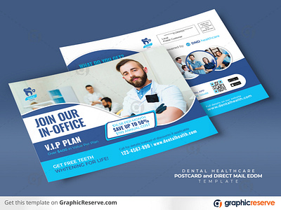 Dental Promotional Services Direct mail EDDM Postcard template