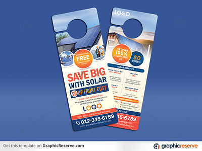 Save Big Solar Promotional Service Door Hanger Template