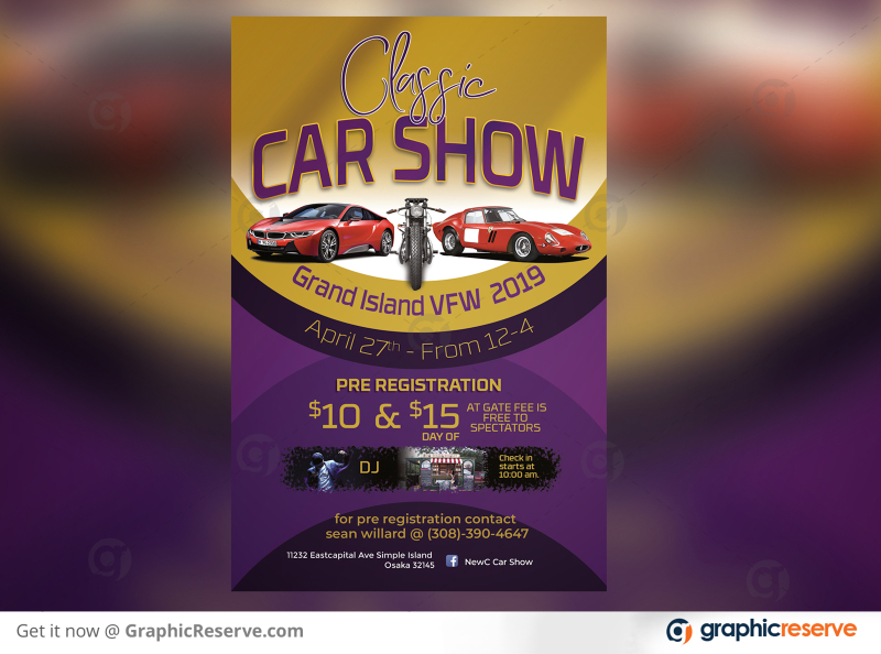 Car show flyer magazine print advertisement design by Graphic Reserve ...