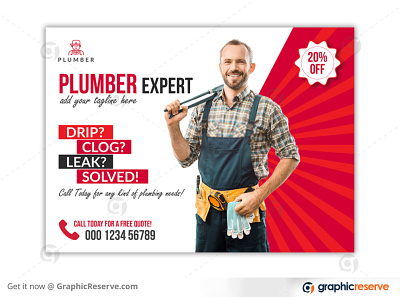 PLUMBER SERVICE EDDM POSTCARD construction eddm home repair plumber plumber service eddm postcard