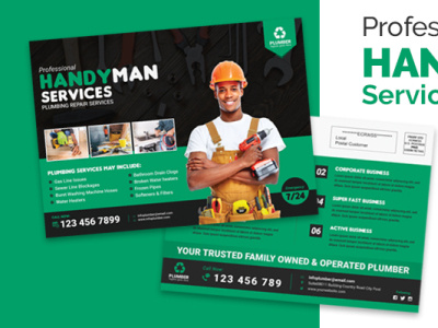 HANDYMAN SERVICES EDDM POSTCARD TEMPLATE