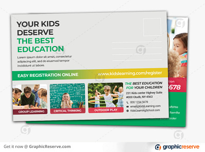 KIDS SCHOOL ADMISSION EDDM POSTCARD admission postcard admission postcard advertisement celebration children classroom club kids college course postcard course postcard education bundle education postcard event school promotion students