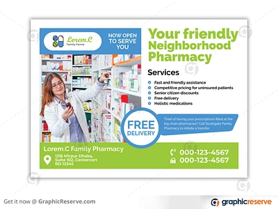 PHARMACY EDDM POSTCARD businesscard care clinic clinic postcard doctor eddm emergency equipment fitness health healthcare postcard hospital postcard mail medical medical postcard medicine pharmaceutical pharmacy eddm pharmacy eddm postcard pharmacy eddm template postcard