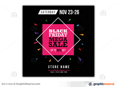 BLACK FRIDAY SALE SOCIAL MEDIA POST TEMPLATE