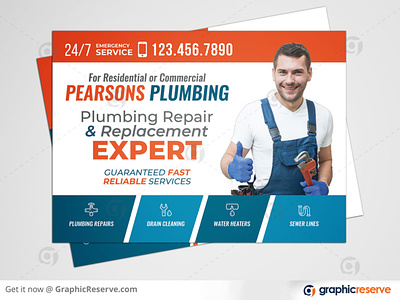 PLUMBER MARKETING EDDM POSTCARD