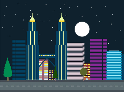 Night City illustration city illustration night city vector vector art vector city illustration vector night city