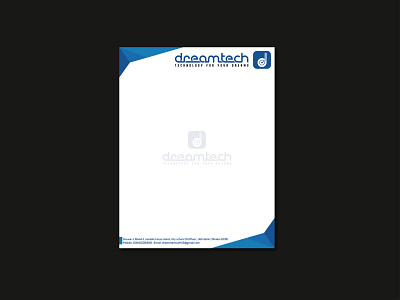 Letterhead Design Corporate Identity For Dreamtech brand identity creative layout cv design pad