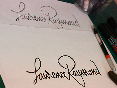 Laurence Raymond cursive drawing france hand drawn handmade lettering letters pencil sketch type typography