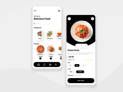 Food Delivery Service- Mobile App app design delivery food food app food delivery food delivery app food delivery service mobile design ui ui design
