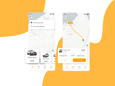 Ride sharing App UI design app app design clean clean design cleanui design ios location map mobile mobile app design mobileui taxi app taxi driver ui concept uidesign