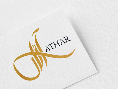 ATHAR LOGO brand branding calligraphy icon illustration lettering logo logodesign logos mark minimal monogram typography ui visual identity