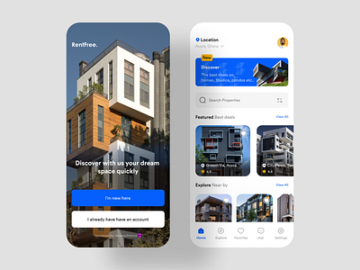 Rentfree App 3d app branding design graphic design illustration logo motion graphics project rent typography ui uiapps uiexpert ux vector viraldribble