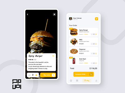 Food UI App (Order page) app ui appui buy food food food app food app design food app ui food ui food ui app ui ui design uidesign uiux