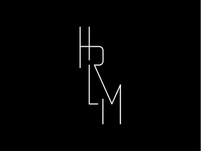 HRLM design graphic design hrlm logo modern monogram.