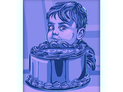 Cake cake child digital digital art digital artwork digital illustration digital painting digitalart food illustration illustrations ipad ipad pro ipadpro ipadproart purple sketchapp