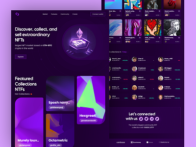 SCS NFTs V2 artwork bitcoin crypto dark design ethereum landingpage modern nft ui uidaily uiux ux uxdaily website