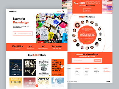 Bookledge. Website design