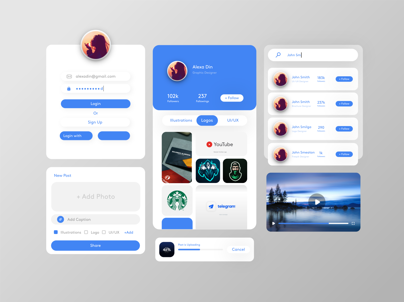 Graphic Designer Social Media App UI Design by Noman Manzoor on Dribbble