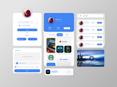 Graphic Designer Social Media App UI Design