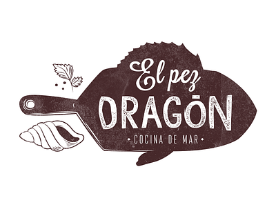 Pez Dragón cuisine food logo sea seafood