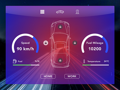 Car interface car dailyui 034