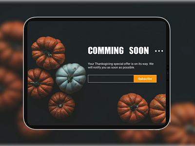 Coming soon dailyui 048 special offer thanksgiving