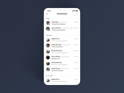 Activity Feed dailyui 047