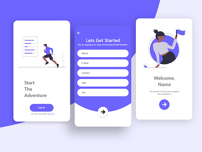 Sign Up Screen activity app clean ui dailyui design illustration mobile app mobile ui trend typography ui uiux ux