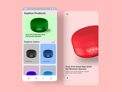 Product Design App android app android app design app app design application button button design buttons buy color design design app designer designs jbl speaker trend typography