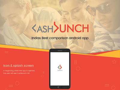 Cashbunch Mobile App and Logo Design app branding design logo mockup ui ux