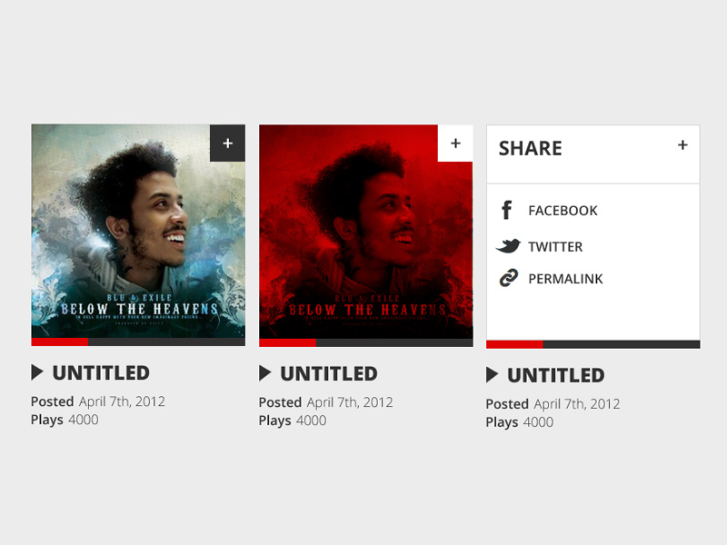 Simple audioplayer widget audio music album art ui design minimal