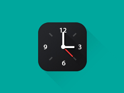 Clock icon experiment icon shading ui