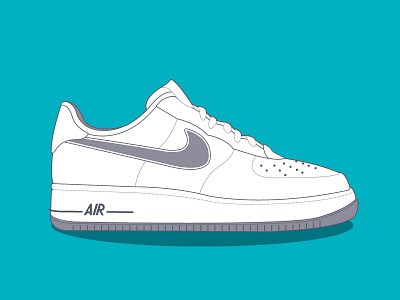 Nike Airforce 1 airforce illustration line variance nike sneaker vector