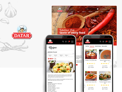 Datar Spices Website Design creative website