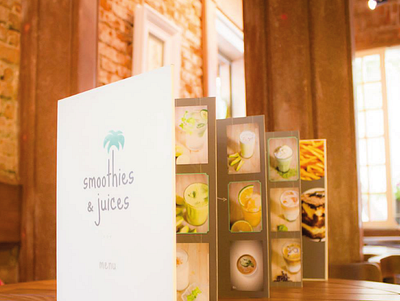 Smoothies & Juices logo menu stationery