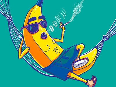 Banana's Smoke art ilustration banana