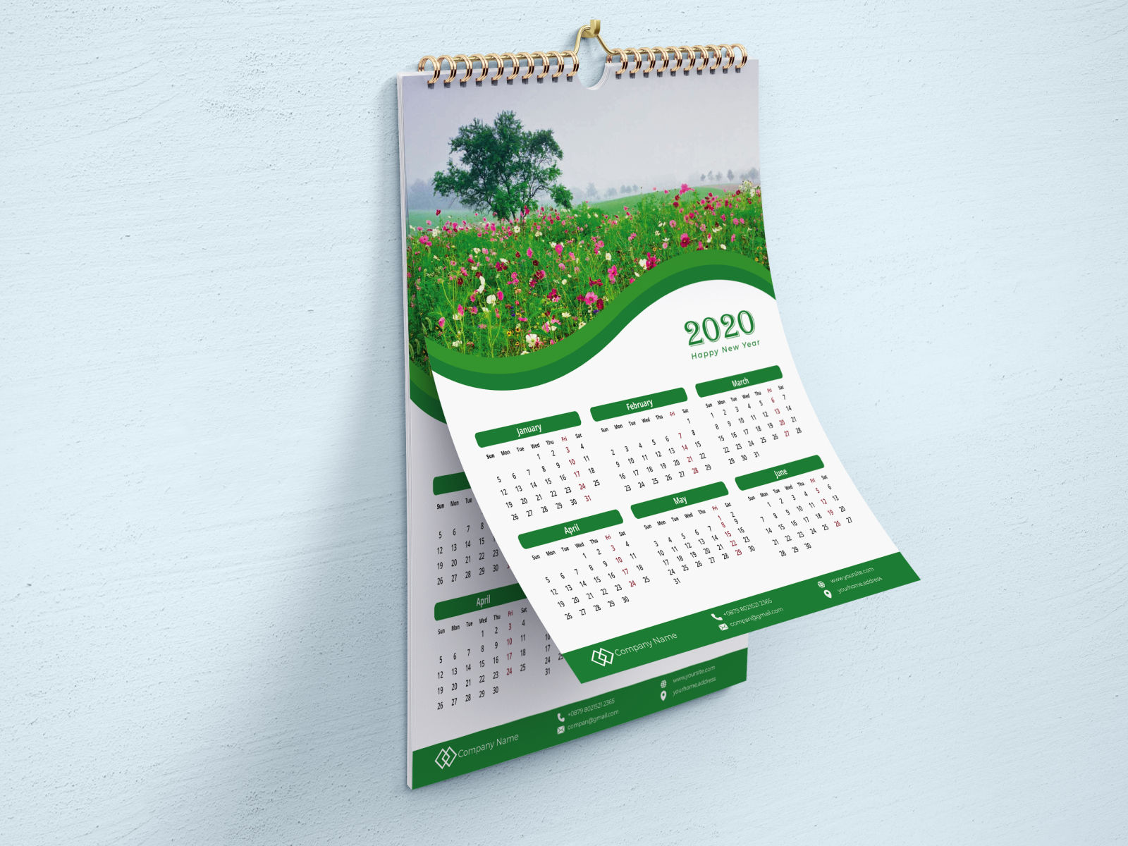 Calender Design 2020 by Obydullah on Dribbble