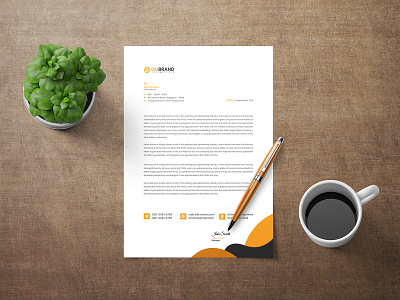 Corporate Letterhead Design Template brand branding business card business letterhead card design company letterhead corporate letterhead design graphic design graphicsobai letter head letterhead letterhead design letterhead template pad pad design popular print print design print ready