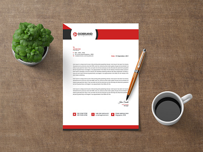 Corporate Letterhead Design Template branding business card business letterhead card design corporate letterhead design graphic design letter head letterhead letterhead design letterhead template pad pad design popular print print ready stationary design