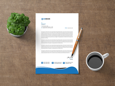 Corporate Letterhead Design Template business business card company letterhead corporate corporate letterhead design graphic design graphicsobai id card letter lead letterhead letterhead design letterhead template pad design popular print print ready