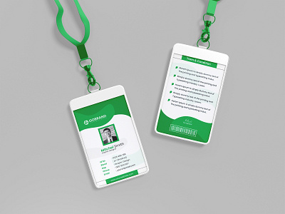 Corporate ID Card Design Template branding business card business id card card company id card corporate id card design graphic design graphicsobai id card id card mockup id card template idcard letterhead logo office id card popular print