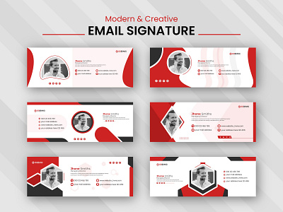 Corporate Email Signature Template Design banner banner design branding design e mail email email signature email signature template graphic design graphicsobai html mail popular web web banner website website footer