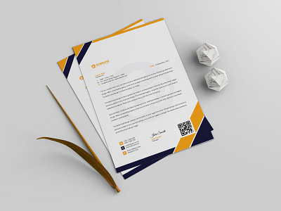 Business & Creative Letterhead Template Design brand design branding card design graphic design graphicsobai letter head letterhead letterhead design letterhead template pad design popular print print design template