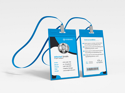 Creative ID Card Design Template brand branding card corporate id card design graphic design graphicsobai id card id card design id card template id card template design idcard identify card logo office id card print print template pupilar visiting card