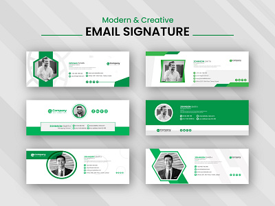 Modern Email Signature Designs banner design branding business card design gmail template graphic design graphicsobai mail template popular print social media banner website banner