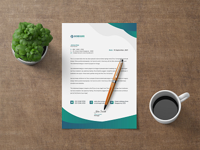 Modern Letterhead Template Design branding business card business letterhead corporate letterhead design eps letterhead graphic design graphicsobai letter letterhead letterhead mockup modern letterhead pad popular print psd letterhead