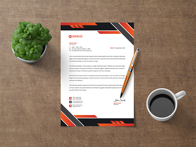 Modern Letterhead Template Design