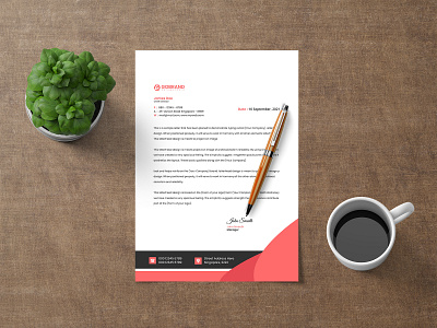 Modern Letterhead Template Design brand design branding business card business letterhead company letterhead corporate letterhead design graphic design graphicsobai invoice letterhead letterhead design letterhead template modern letterhead pad popular print